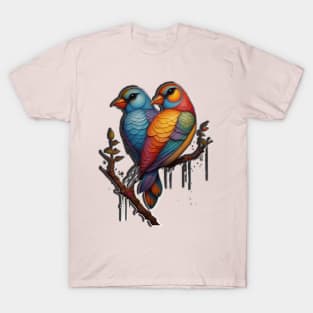 BIRDS GEMINI STYLE DESIGN T-Shirt